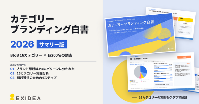 【読者の声に応えて再構成】ブランド想起の実態を明らかにした「カテゴリーブランディング白書 2026年版」のサマリー版を公開。BtoBの16カテゴリー・延べ3,200名を調査